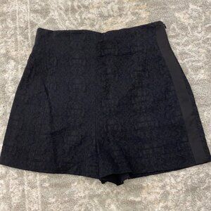 Black brocade shorts NWOT
